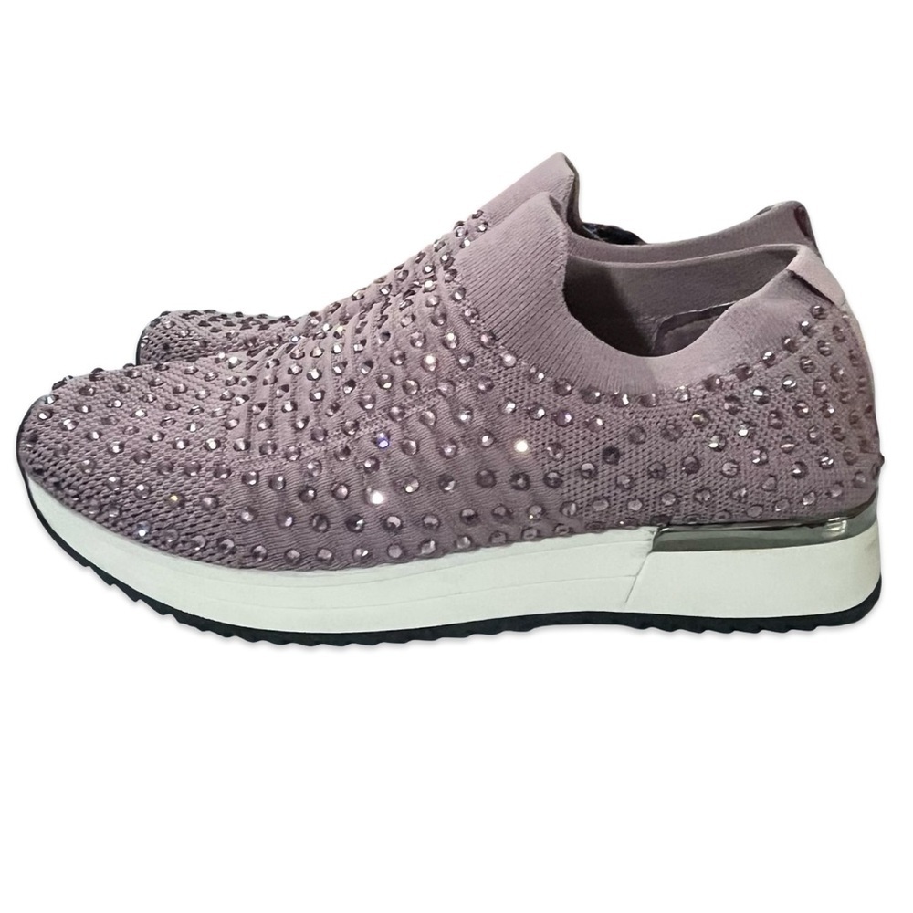 Kenneth Cole Reaction Cameron Jewel Jogger Slip-On Sneakers in Mauve Size 8.5 - Picture 2 of 6